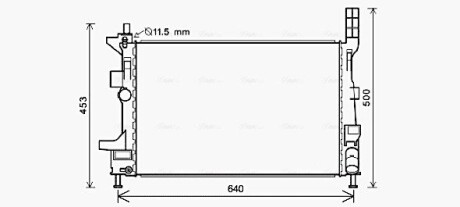 Радиатор, Система охлаждения двигателя ava cooling fd2578 (фото 1)