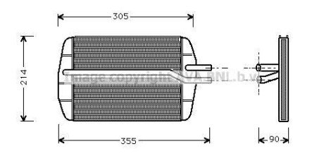 AVA FORD Радіатор опалення Fiesta IV, Фургон 95- ava cooling fd6216