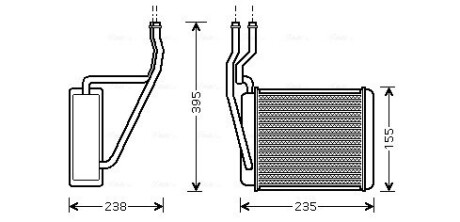 Радиатор отопителя салона Ford Fiesta Fusion 1,25-1,6i 1,4-1,6TDCI 02>08, MAZDA 2 1,3-1,5i 03> AVA ava cooling fd6329