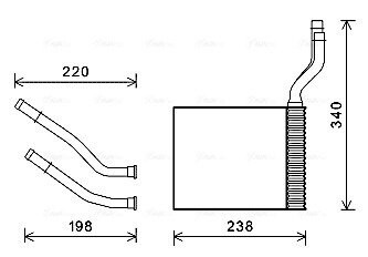 Радіатор обігрівача салону Ford Mondeo IV Galaxy S-max AC+ AVA ava cooling fd6464