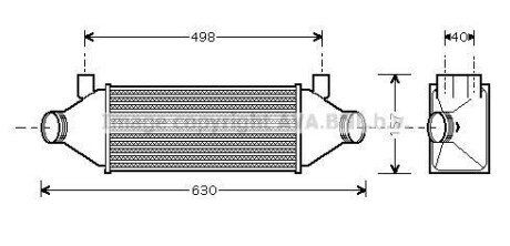 Інтеркулер Ford Transit 2.4TDDI (00-) AVA ava cooling fda4314