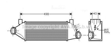 AVA FORD Інтеркулер TRANSIT 2.0 D 04- ava cooling fda4385