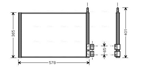 Радиатор кондиционера Ford Fiesta Fusion 1,25-1,6i 02-08 AVA ava cooling fda5328 (фото 1)