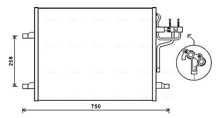 Радиатор кондиционера Ford Kuga I 2.0d 2.5i MT/AT AVA ava cooling fda5483