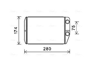 Радіатор обігрівача салону Citroen Jumper Fiat Ducato Peugeot Boxer 06>11 11> AVA ava cooling ft6410 (фото 1)