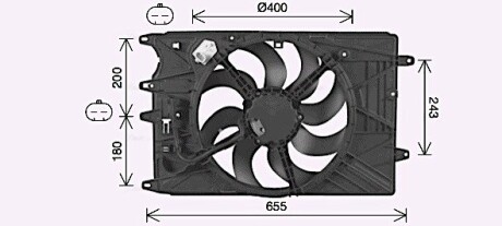 Вентилятор радиатора ava cooling ft7615