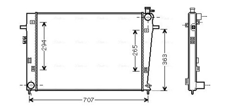 Радиатор, Система охлаждения двигателя ava cooling hy2204