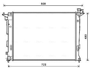Радіатор охолодження двигуна HYUNDAI TUCSON/ KIA SPORTAGE (2010) (Ava) ava cooling hy2285
