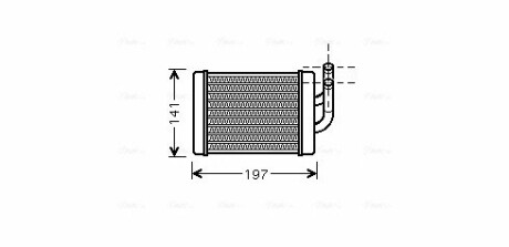 Радіатор обігрівача салону Hyundai H-100, Porter 2.5D (94-) AVA ava cooling hy6158