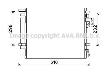 AVA KIA Радіатор кондиціонера (конденсатор) з осушувачем Sorento II 09- ava cooling kaa5149d