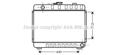 AVA DB Радіатор охолодження двиг. T1 200-SERIES B601 (1977) 207D 2.4 ava cooling ms2045