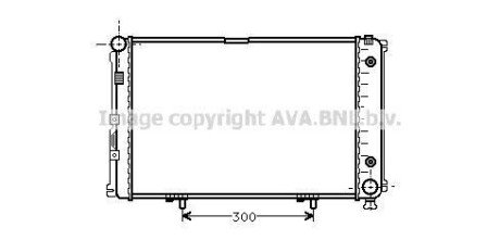 AVA DB Радіатор охолодження з АКПП W201 2.0 82- ava cooling ms2061