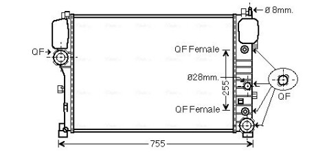 Радиатор, Система охлаждения двигателя ava cooling ms2447