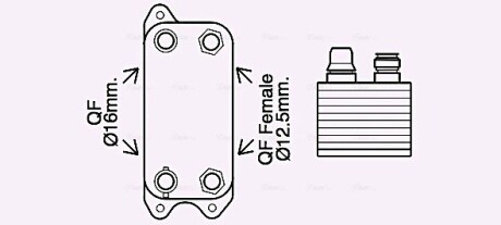 Охолоджувач оливи ava cooling ms3686 (фото 1)