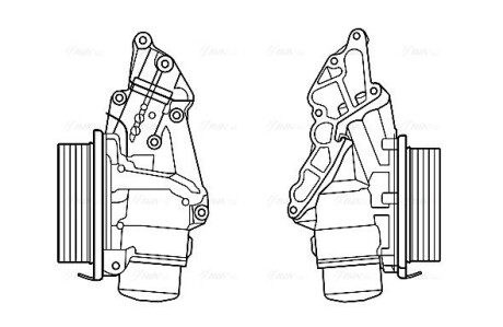 Радіатор масляний MERCEDES W204/W207/W211 DIESEL в зборі (AVA) ava cooling ms3688h