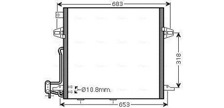 Радиатор кондиционера MB ML164 280-350CDI 350i, GL164 320-450CDI 450i AVA ava cooling ms5406d