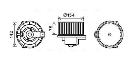 Вентилятор отопителя салона Mercedes-Benz ML (W163) (97-06) AVA ava cooling ms8620