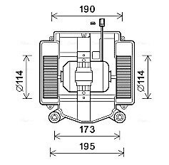 Вентилятор отопителя салона MB S221 05>13 AVA ava cooling ms8669