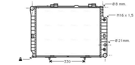 Радіатор охолодження двигуна MB E-class (W210) 2,0i 2,3i 2,4i 2,6i 2,8i 3,2i 5AT AVA ava cooling msa2214 (фото 1)