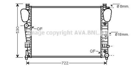 AVA DB Радіатор охолодження S-Class W220 3.2/6.0 99- ava cooling msa2309