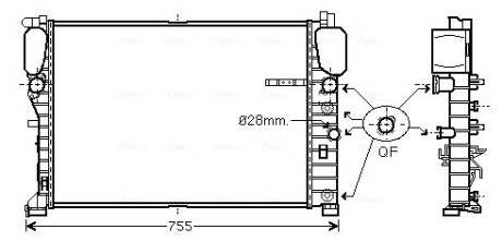 Радиатор, Система охлаждения двигателя ava cooling msa2459