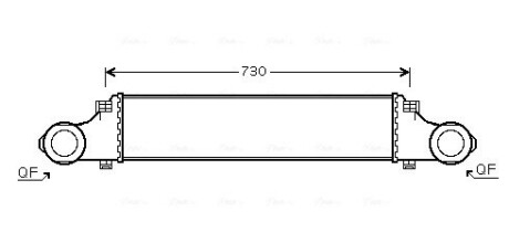 Интеркулер MB E211 200kompr 270CDI 320CDI 02>08 AVA ava cooling msa4354