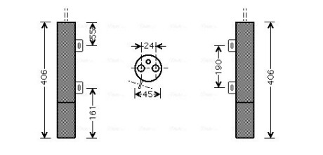 Осушувач кондиціонера MB ML164 (06-) 280-450d, GL164 (06-) 320-450d AVA ava cooling msd090