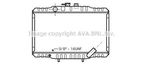 AVA HYUNDAI Радіатор охолодження двиг. H 100 2,5 D 93- (400x598x32) ava cooling mta2062