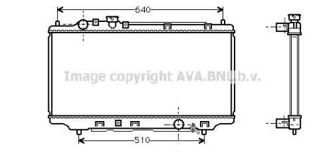 AVA MAZDA Радіатор охолодження 323 C/P/S V 1.3/2.0D 94- ava cooling mz2098