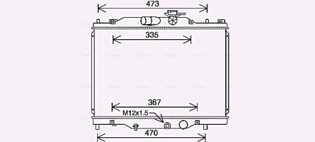 Радіатор охолодження двигуна Mazda CX-3 (18-) 2,0i AVA ava cooling mz2291