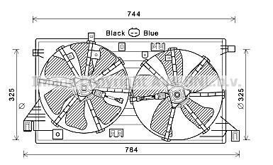 AVA MAZDA Вентілятор радіатора 3 1.6 08-14 ava cooling mz7550