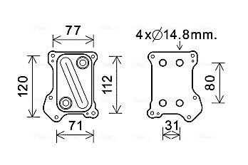 Охладитель масла ava cooling ol3686