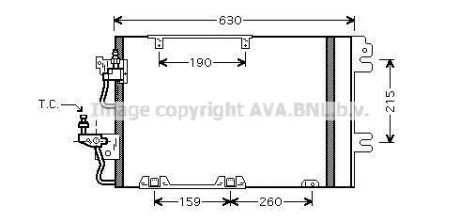 Радіатор кондиціонера Opel Astra H Zafira B AVA ava cooling ol5367d