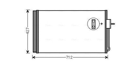 Конденсор кондиционера CHEVROLET VOLT (2011) (AVA) ava cooling ol5611d