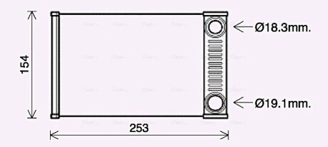 Радиатор отопителя салона Chevrolet Aveo Sonic T300 2011>, Tracker 2013> AVA ava cooling ol6656