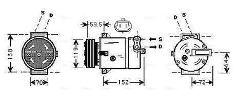 Компрессор ava cooling olak279