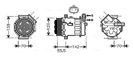 Компрессор ava cooling olak447