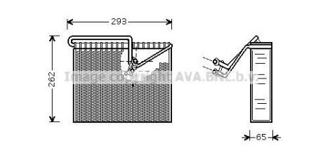 AVA OPEL Випаровувач кондиціонера ASTRA G 04- ava cooling olv372