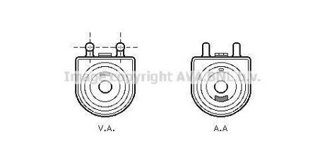 AVA CITROEN Масляний радіатор Berlingo, C4 I, C5 I, Xsara, Peugeot 206/306/307/407, Partner 1.9D/2.0 ava cooling pe3271