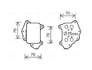 Радиатор масляный PSA Berlingo Partner 1,6HDI 05> 08>, Nemo Bipper 1,4HDI, Focus II C-max 1,6d AVA ava cooling pe3396