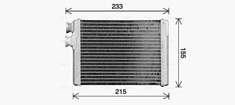 Радиатор отопителя салона Peugeot 308 (14-) ava cooling pe6429