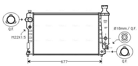 Радиатор охлаждения двигателя PE 405 14/6/8/20 MT 92-96 (Ava) ava cooling pea2125