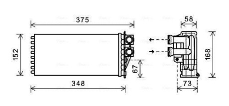 Радіатор обігрівача салону Peugeot 3008 5005, Citroen DS5 AVA ava cooling pea6359