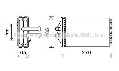 AVA PORSCHE Радіатор опалення 911 04-, BOXSTER 09-, CAYMAN 06- ava cooling pra6082