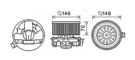 Вентилятор обігрівача салону Renault Clio III AVA ava cooling rt8576 (фото 1)