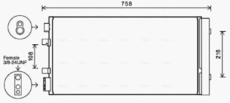 Радіатор кодиціонера ava cooling rta5483d