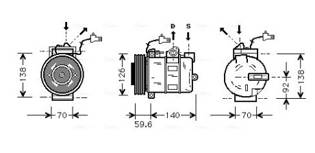 Компрессор ava cooling sbak054