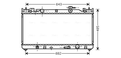 Радиатор охлаждения двигателя Toyota Camry 2,4i 01>06 AT AC+/- AVA ava cooling to2282