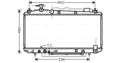 Радіатор охолодження двигуна Toyota Rav 4 2,0i 00>05 AT AC+/- AVA ava cooling to2301