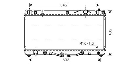 Радіатор охолодження TOYOTA CAMRY (01-) 3.0i AT (AVA) ava cooling to2303 (фото 1)